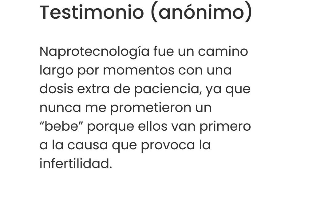 Napro fue un camino largo, nunca nos prometieron un bebe